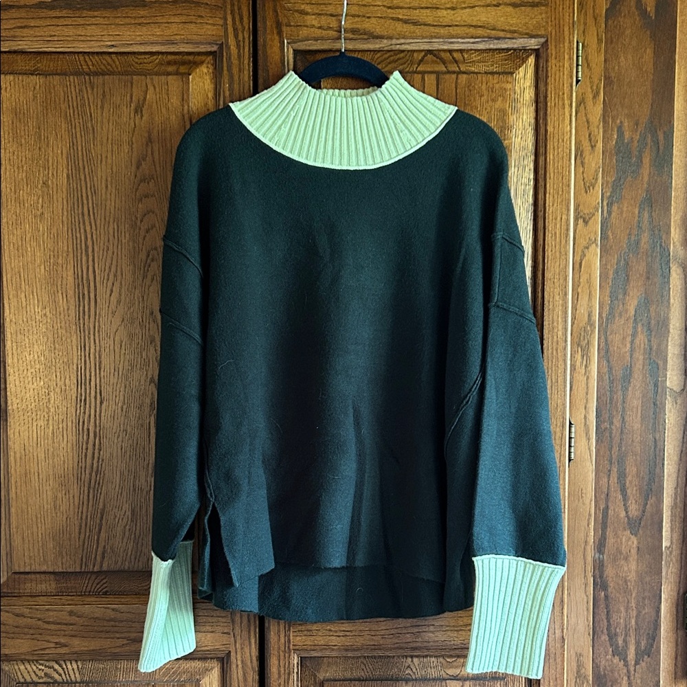 Maeve Dark Green Cowl Neck Sweater